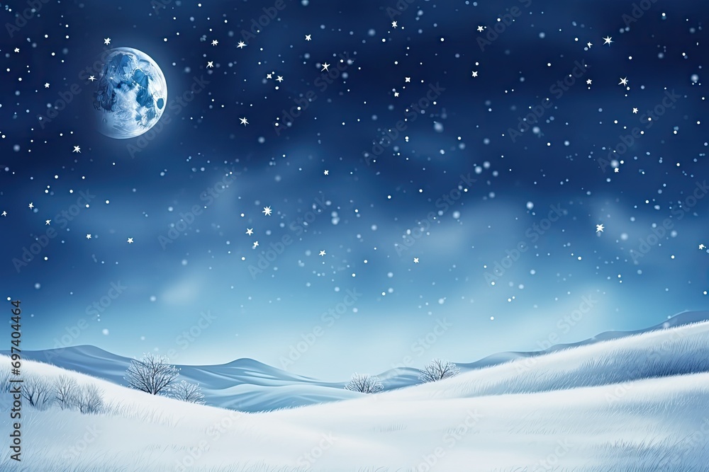 winter night landscape