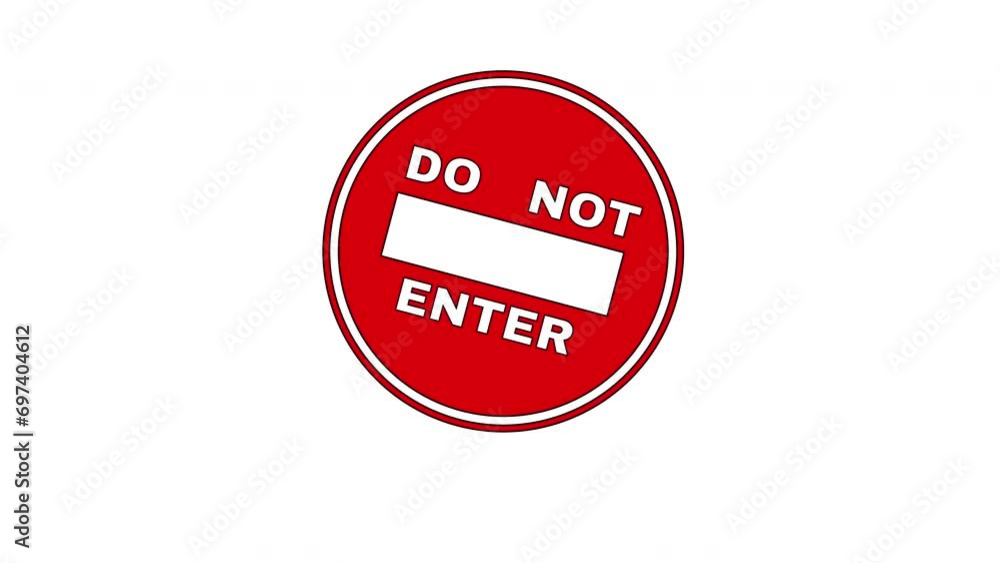 Entry prohibited icon animation Entry prohibited icon animation