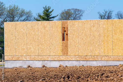 plywood wall of plywood house