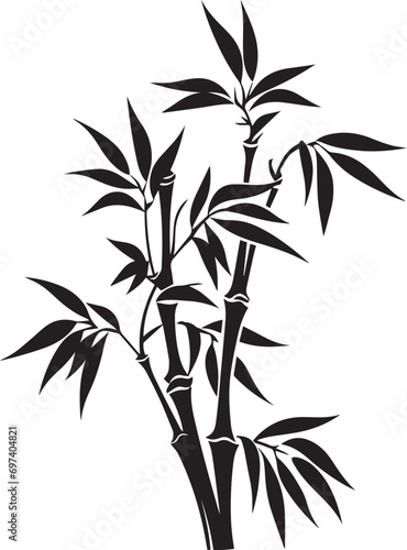 Fototapeta Naklejka Na Ścianę i Meble -  Bamboo silhouette vector illustration. Bamboo silhouette, Icon and Sign.