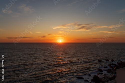 o sol e o crepúsculo praia de cochoa Praia Reñaca, Viña del Mar, Valparaíso Região do Chile photo