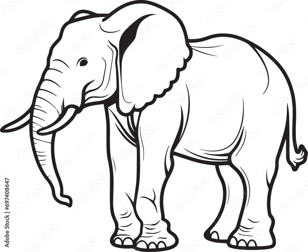 Elephant silhouette vector illustration. Elephant silhouette, Icon and Sign.