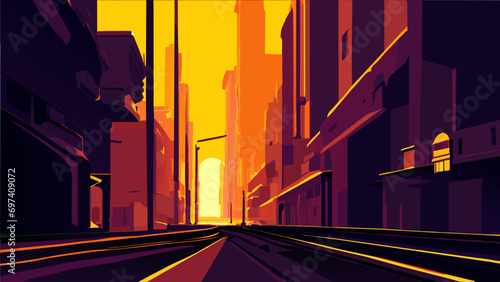 A city's underground subway tunnels. vektor icon illustation