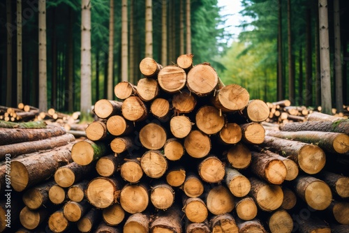 Lumberyard Stacks  Forestry and Wood Industry