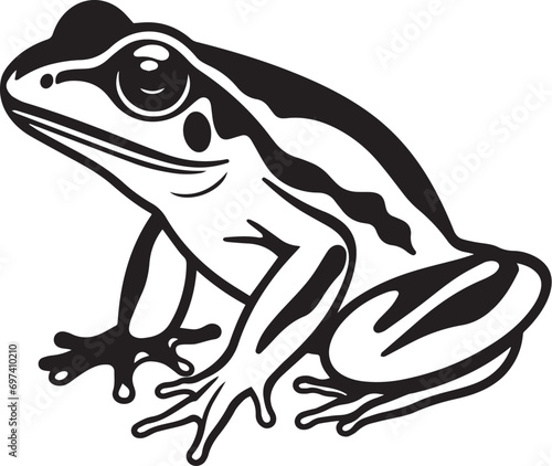 Frog silhouette vector illustration. Frog silhouette, Icon and Sign.