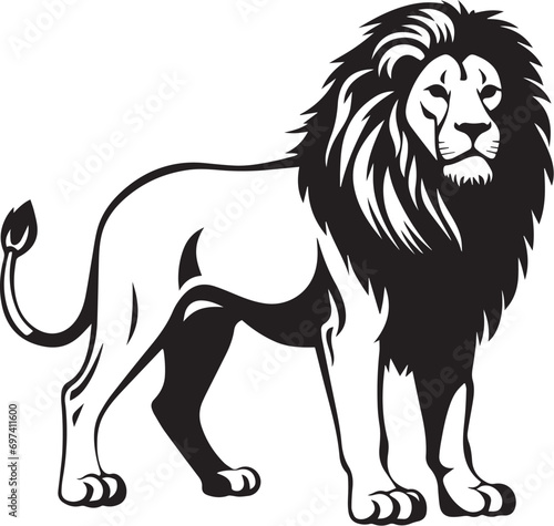Lion silhouette vector illustration. Lion silhouette, Icon and Sign.
