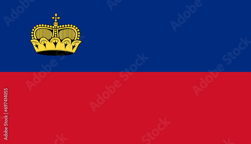 Flag of Liechtenstein. national symbol. Principality of Liechtenstein photo