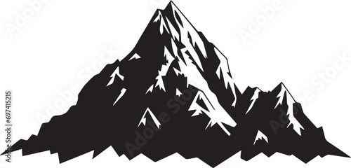 Pixelated Peak silhouette vector illustration. Pixelated Peak silhouette, Icon and Sign.