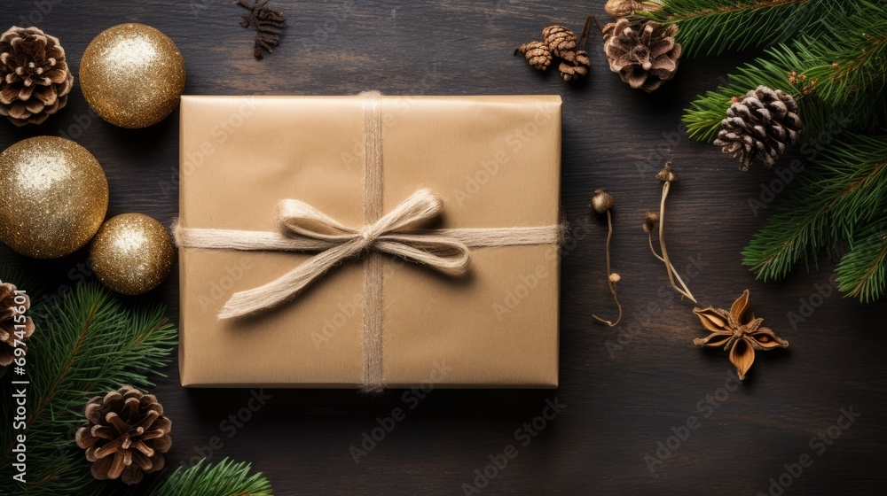 Captivating Christmas Gift Wrapping Display on a Table Captivating Christmas Gift Wrapping Display on a Table