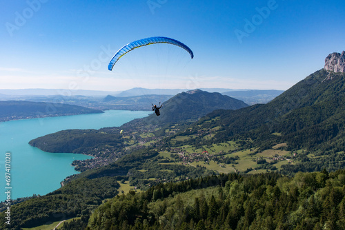 Paragliding Above Lake Annecy