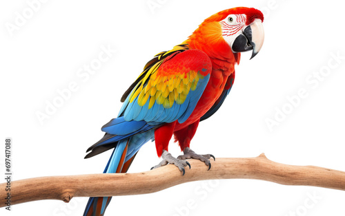 A Captivating Parrot in Natural Habitat Isolated on Transparent Background PNG.
