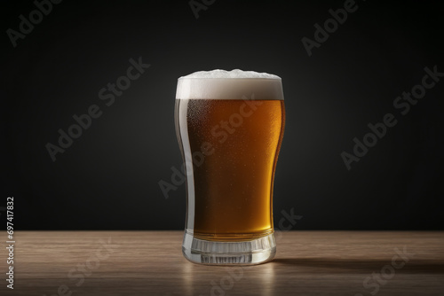 Beer Glass on Table - A Toast to Refined Enjoyment