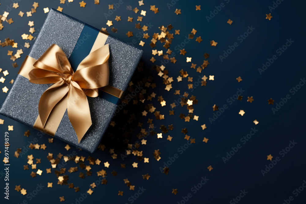 Celebration Elegance: Stylish Gift Wrapped in Gold Celebration Elegance: Stylish Gift Wrapped in Gold