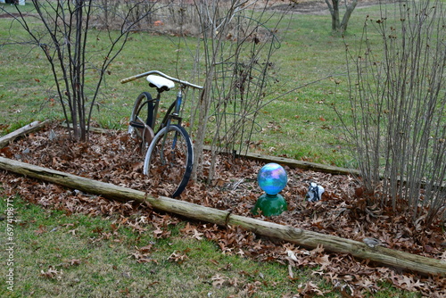 Bicycle Decoration in a Garden