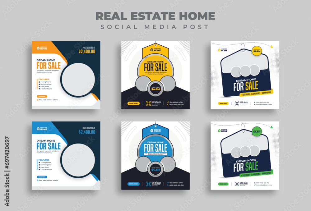Φωτογραφία Real estate Instagram social media post, House apartment sale social media post web square banner template