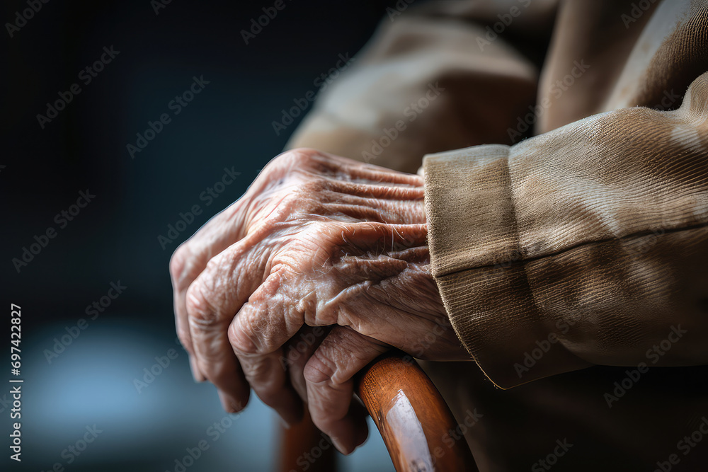 Fototapeta premium A couple holding hands on a couch, engrossed in a thought-provoking documentary that sparks meaningful conversations and strengthens their connectio