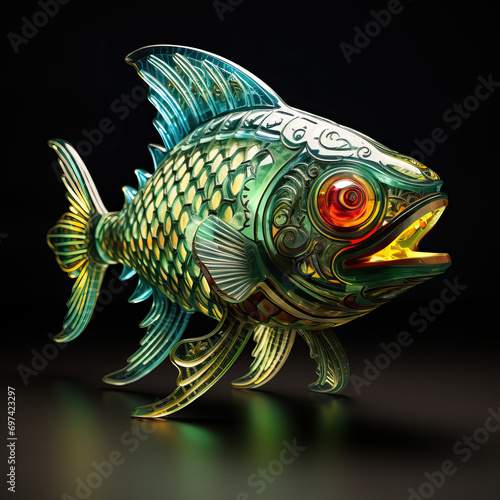 Visionary: The Mechanical Pisces - Mechanical Fish Sculpture