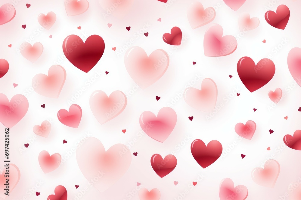 Seamless pattern with red hearts, background. Valentine's day concept. Backdrop with copy space for an inscription.