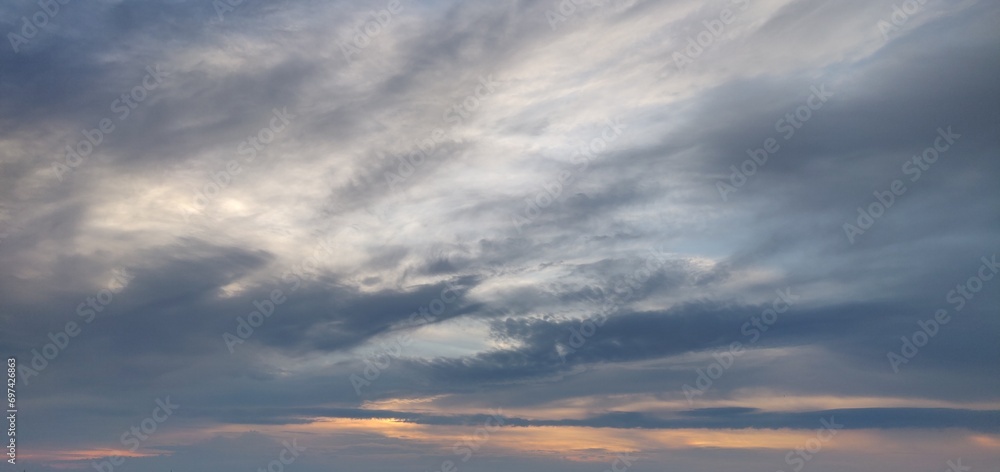 Sky with beautiful clouds, background with clouds