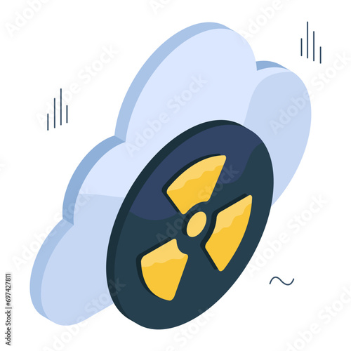 Unique design icon of acidic rain