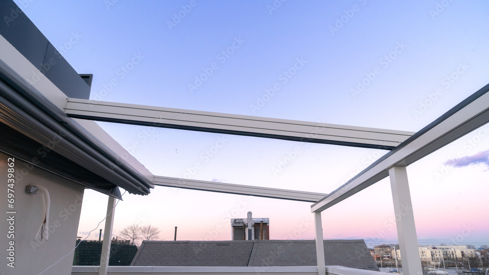Fototapeta premium Pergola awning in the sunshine photo