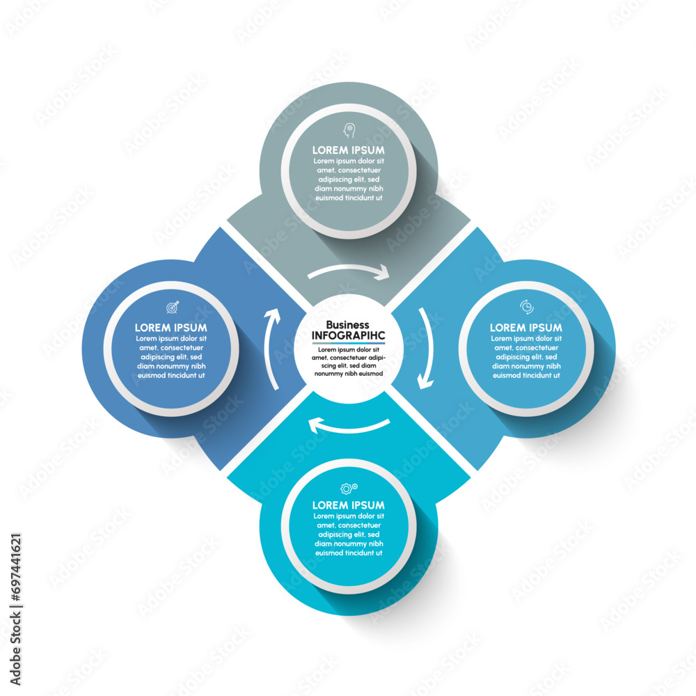 Business circle. timeline infographic icons designed for abstract background template milestone element modern diagram process technology digital marketing data presentation chart Vector Business circle. timeline infographic icons designed for abstract background template milestone element modern diagram process technology digital marketing data presentation chart Vector