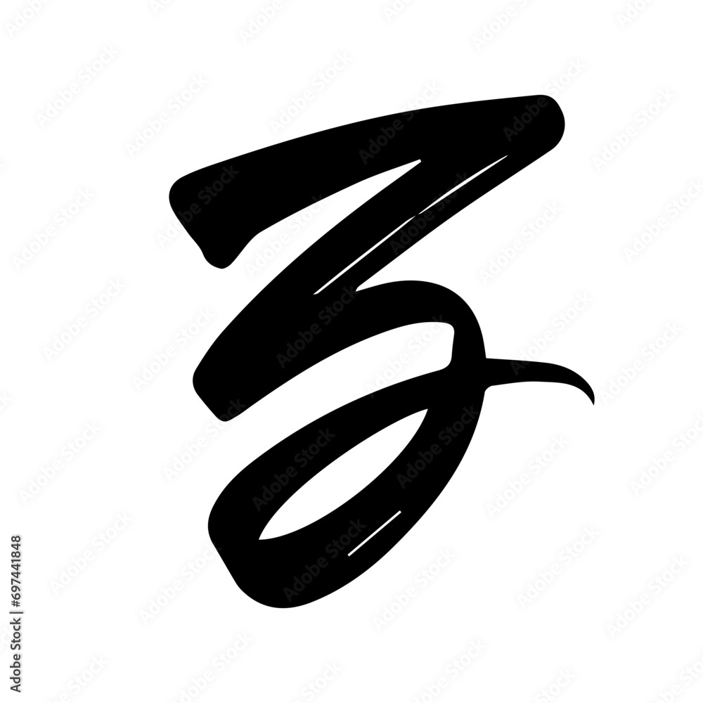 Initial Letter Calligraphy Logo Black And White Initial Letter Calligraphy Logo Black And White