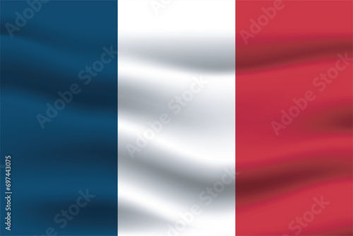 Illustrated High-Resolution Flag of France