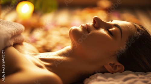 Woman Enjoying a Relaxing Back Massage at a Spa