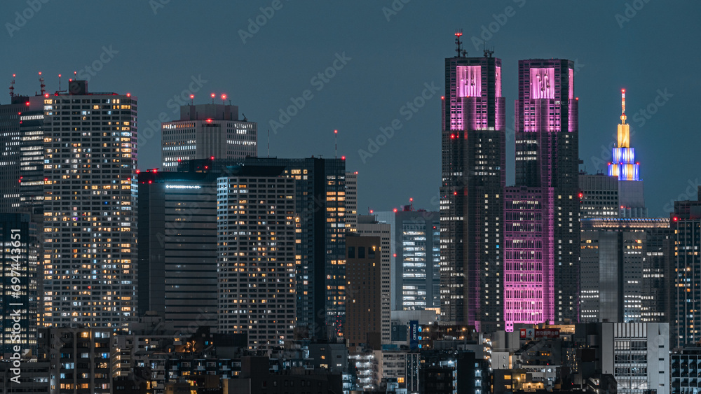 ビル群の東京夜景