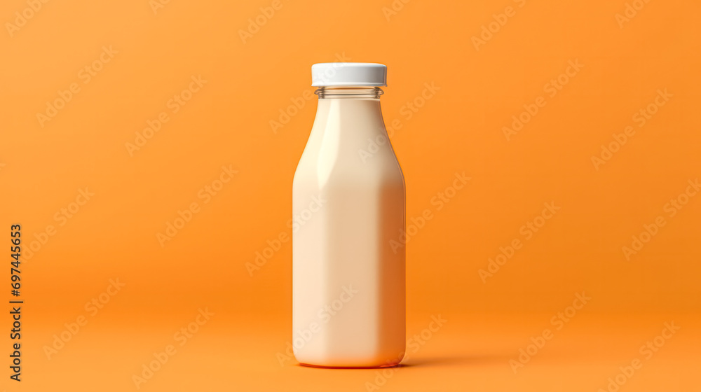 Peach milk on a light background Peach milk on a light background