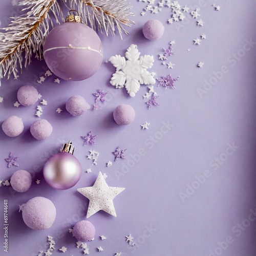 Elegant Lilac Christmas: Minimalist Style for a Chic Holiday