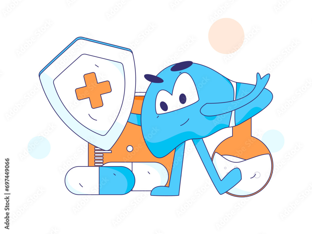 Naklejka premium Medical characters fighting the epidemic flat vector concept operation hand drawn illustration 