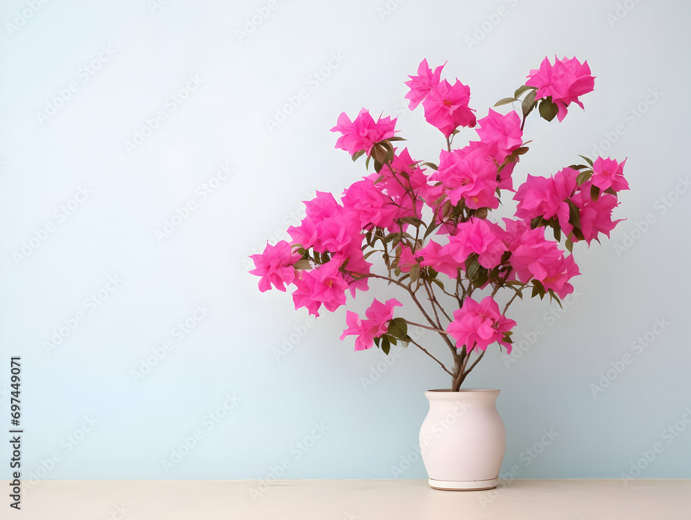 Bougainvillea flower in studio background, single bougainvillea flower, Beautiful flower, ai generated image