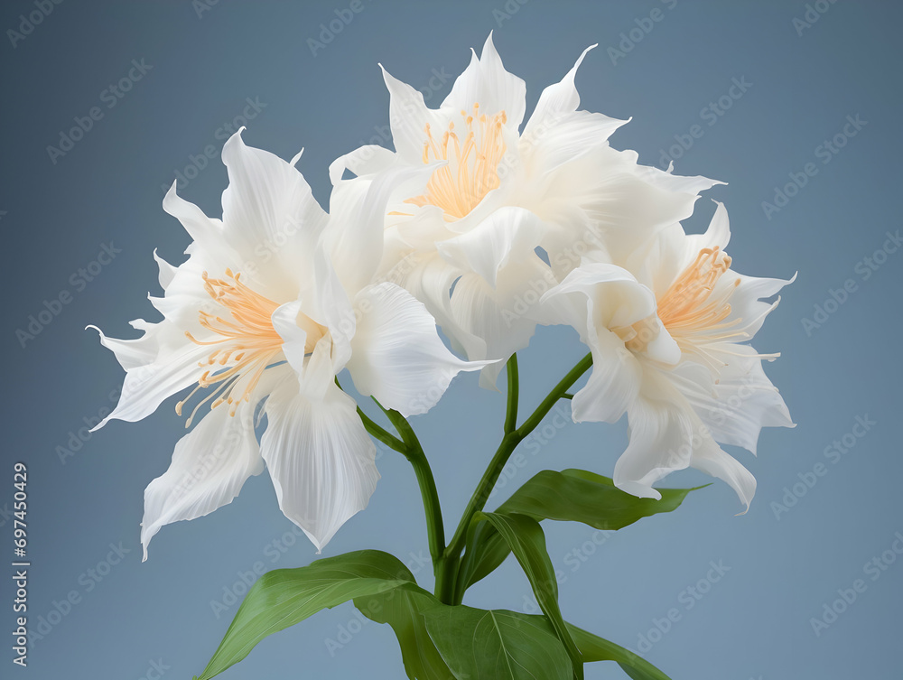 Fototapeta premium Brahma flower in studio background, single brahma flower, Beautiful flower, ai generated image