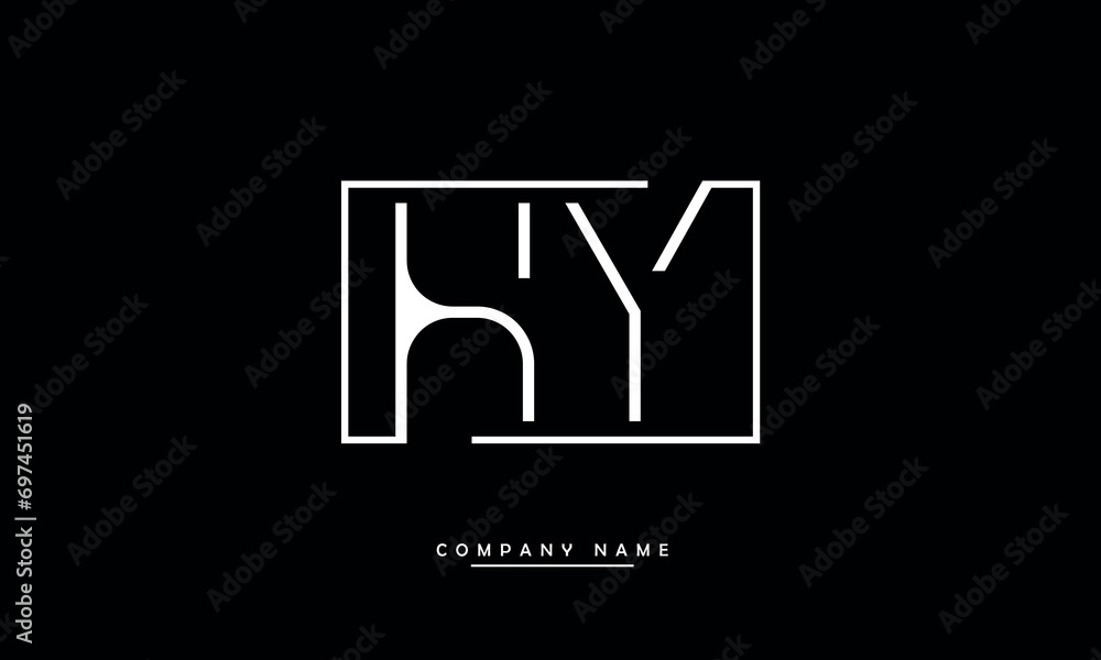 HY, YH, H, Y Abstract Letters Logo Monogram HY, YH, H, Y Abstract Letters Logo Monogram