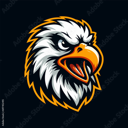 Eagle head mascot logo template