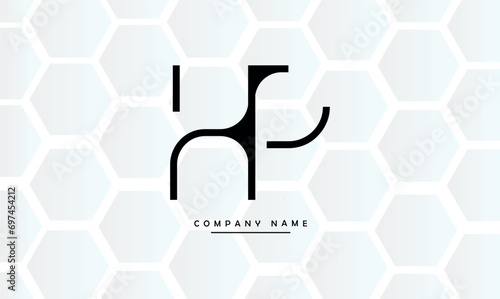 HP, PH, H, P Abstract Letters, Logo Monogram