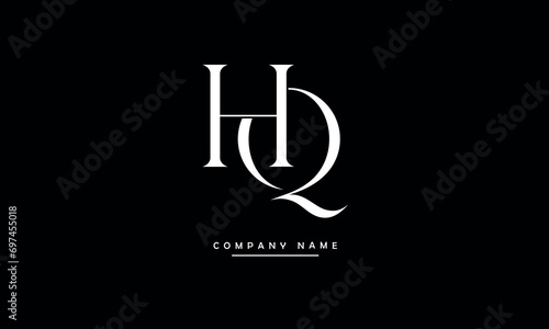 HQ, QH, H, Q Abstract Letters Logo Monogram