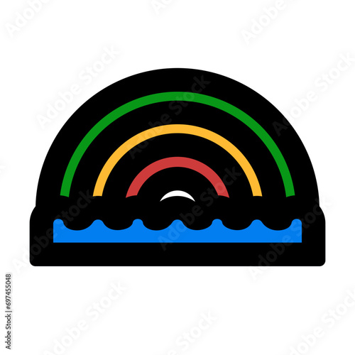 rainbow in the sea