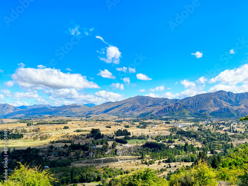 Panoramic mountain view around Cardrona, New Zealand