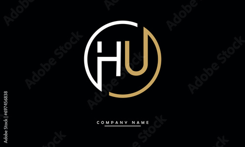 HU, UH, H, U Abstract Letters Logo Monogram photo
