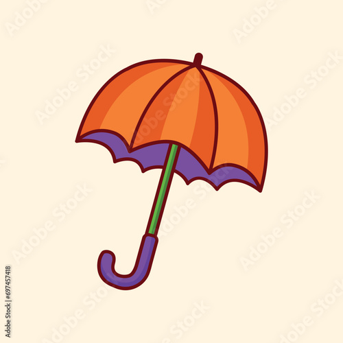 Umbrella cartoon illustration