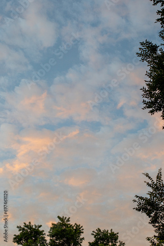 Thin flimsy clouds in the sky above southern Africa image for background use