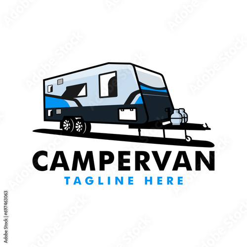 campervan car illustration logo