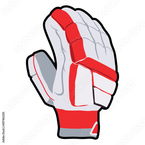 cricket glove illustration