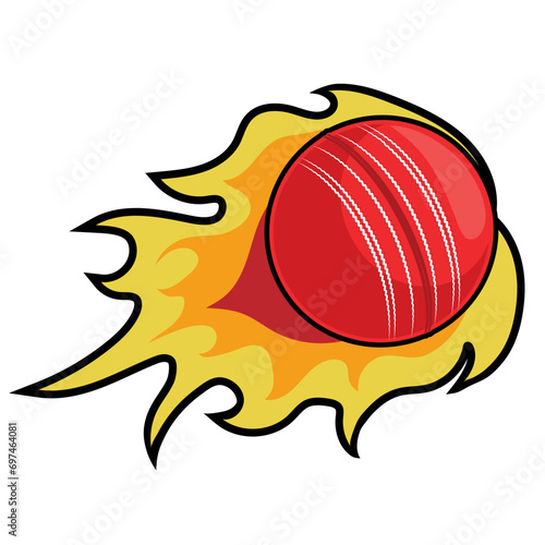 cricket ball on fire