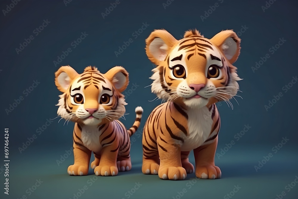 Two cute tiger cubs Two cute tiger cubs