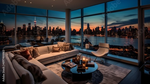 Sky-high luxury condominiums with floor-to-ceiling windows