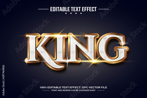 King 3D editable text effect template